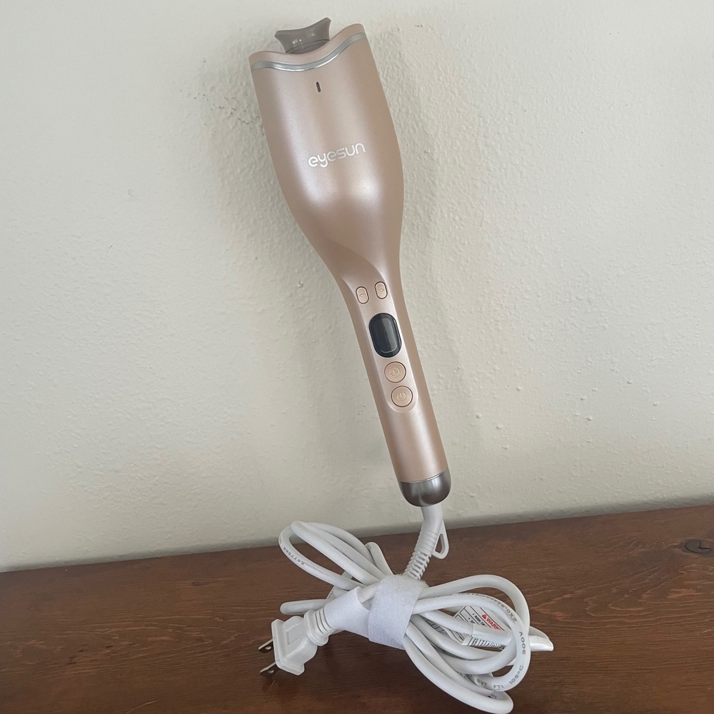 EYESUN Automatic Portable Rotating Hair Curling Iron‎ Ceramic LCD Display WORKS!